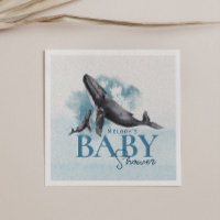 Modern Rustic Ocean Baby Shower Napkins