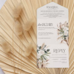 modern rustic pampas eucalyptus wedding  all in one invitation<br><div class="desc">Modern barn farmhouse rustic botanical bohemian natural pampas grass and eucalyptus botanical wedding all in one invitation.</div>