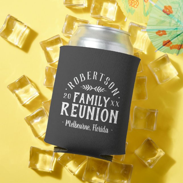 Modern Rustic Personalised Family Reunion | Grey Can Cooler (In Situ Summer)