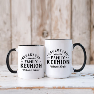 Modern Rustic Personalised Family Reunion Mug