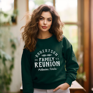 Modern Rustic Personalised Family Reunion Sweatshirt