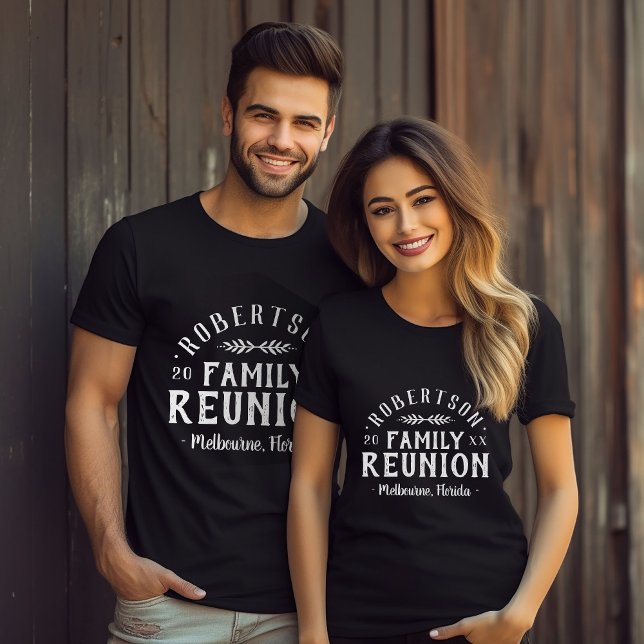 Modern Rustic Personalised Family Reunion Tee (Creator Uploaded)