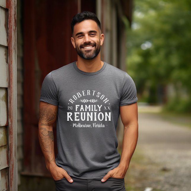 Modern Rustic Personalised Family Reunion Tee (Creator Uploaded)