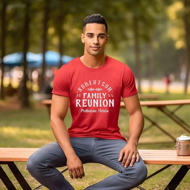 Modern Rustic Personalised Family Reunion Tee (Creator Uploaded)