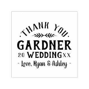Modern Rustic Personalised Wedding Favour Stamp