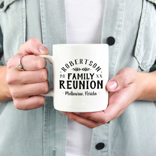 Modern Rustic Personalized Family Reunion Coffee Mug