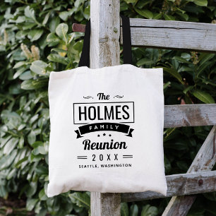 Modern Rustic Personalized Family Reunion Tote Bag