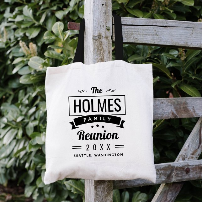 Modern Rustic Personalized Family Reunion Tote Bag (Creator Uploaded)