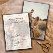 Modern Rustic Photo Overlay Wedding