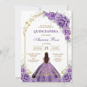 Modern Rustic Quinceanera Invitation