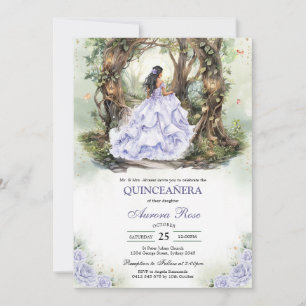 Modern Rustic Quinceanera Invitation