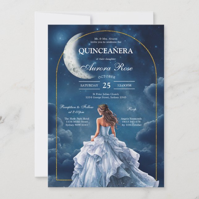 Modern Rustic Quinceanera Invitation (Front)