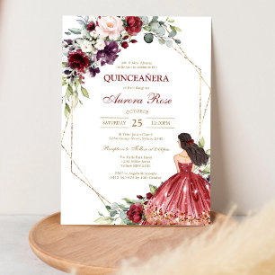 Modern Rustic Quinceanera Invitation