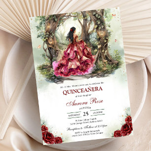 Modern Rustic Quinceanera Invitation