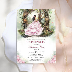 Modern Rustic Quinceanera Invitation