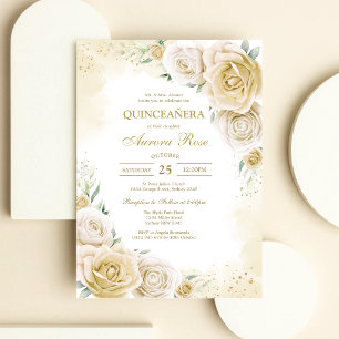 Modern Rustic Quinceanera Invitation