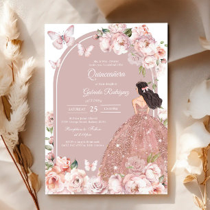 Modern Rustic Quinceanera Invitation