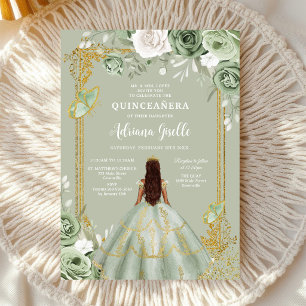 Modern Rustic Quinceanera Invitation