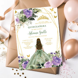 Modern Rustic Quinceanera Invitation