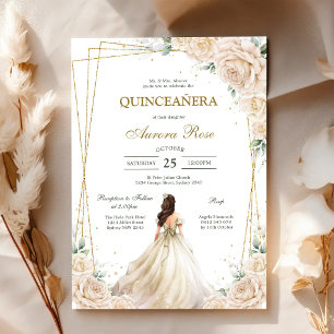Modern Rustic Quinceanera Invitation