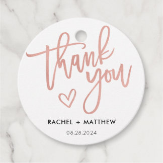 Modern Rustic Script Calligraphy Wedding Favour Ta Favour Tags