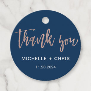 Modern Rustic Script Calligraphy Wedding Favour Ta Tags