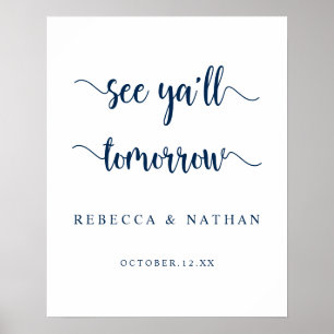 Modern Rustic, See you all tomorrow Poster