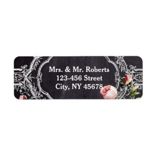 modern rustic  vintage flowers Chalkboard wedding
