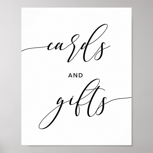 Modern Rustic Wedding Cards & Gifts Tabletop Sign (Front)