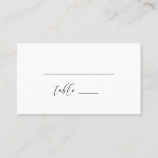 Modern Rustic Wedding Folded Place Card