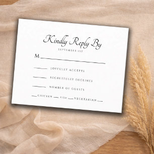 Modern Rustic Wedding RSVP Card