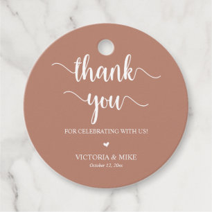 Modern Rustic, Wedding Thank you Gifts, Favour Tags