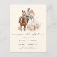 Modern Rustic Western Photo Save the Date