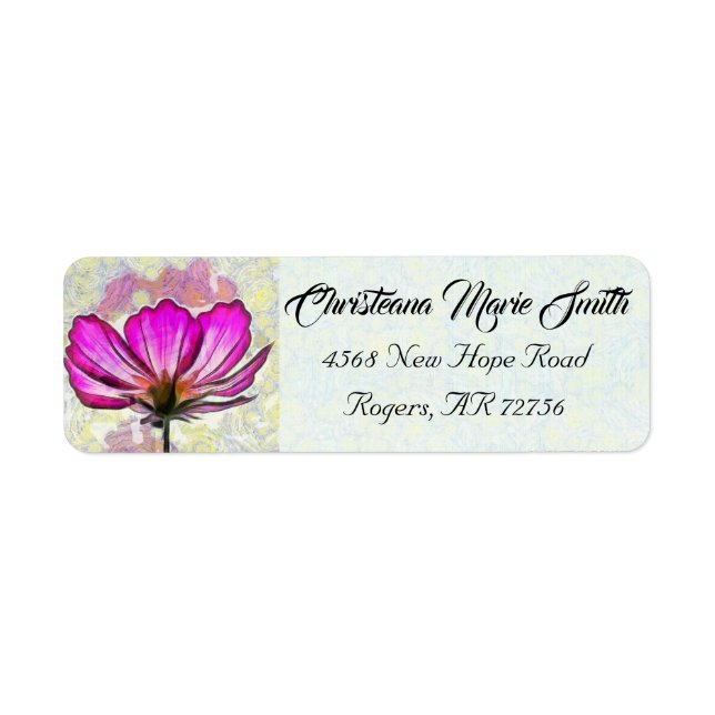 Modern Rustic White and Pink Wildflower Floral (Front)