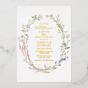 Modern Rustic Wildflower Spring Baby Shower
