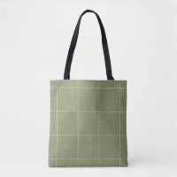 Modern Rustic Windowpane Plaid Linen Green