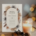 Modern Rustic Winter Christmas Bridal Shower  Invitation<br><div class="desc">If you're planning a winter bridal shower, why not invite your guests in style with this modern Christmas themed invitation? Featuring a beautiful frame adorned with ornaments and stars, this invitation is perfect for those who prefer neutral colours like black, beige, and brown. The sleek and sophisticated design is sure...</div>