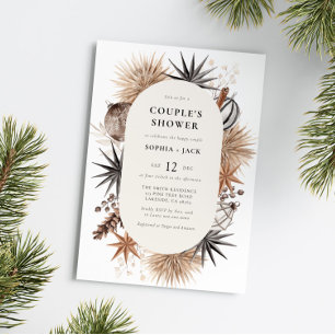 Modern Rustic Winter Christmas Couple's Shower  Invitation