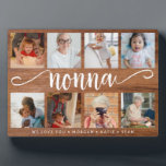 Modern Rustic Wood Custom Photo Nonna Gift Plaque<br><div class="desc">A modern and chic photo collage plaque designed with customised photos and a script calligraphy font of "nonna" in rustic wood background perfect as a gift for your nonna. (Photo courtesy of Unsplash. Kindly replace it with your own.)</div>