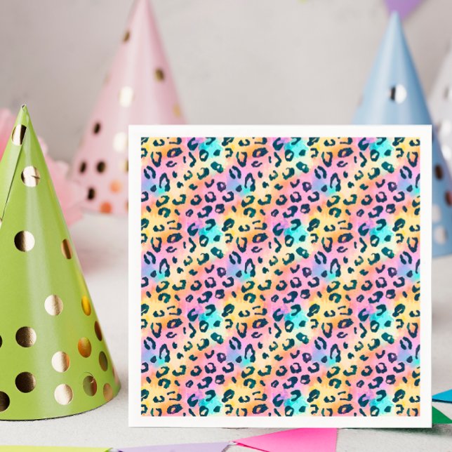 Modern Safari Animals Print Birthday Party Napkin (Creator Uploaded)