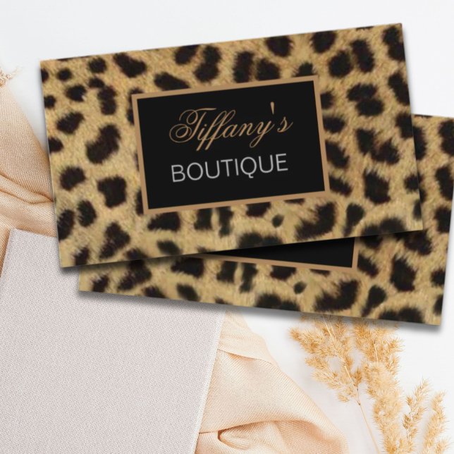 modern safari fashion leopard print Business Cards (modern safari fashion leopard print Business Cards)