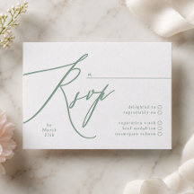 Modern Sage Green and White Simple Wedding