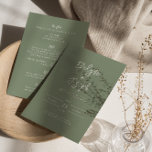 Modern Sage Green Boho Chic All In One Wedding Invitation<br><div class="desc">if you looking for an elegant unique all in one wedding template invitation this for you. Which features a sage green simple hand written lettered bride's and groom's first names. and editable info with whole wedding details as reception, hotel, RSVP and wedding website. Affordable and it is digital electronic e-invitation...</div>