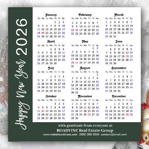 Modern Sage Green Business 2025 Calendar Simple Holiday Card