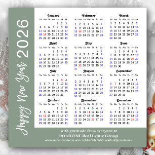 Modern Sage Green Business 2025 Calendar Simple Holiday Card
