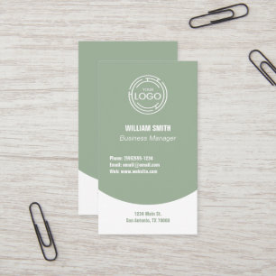 Modern Sage Green Business Card