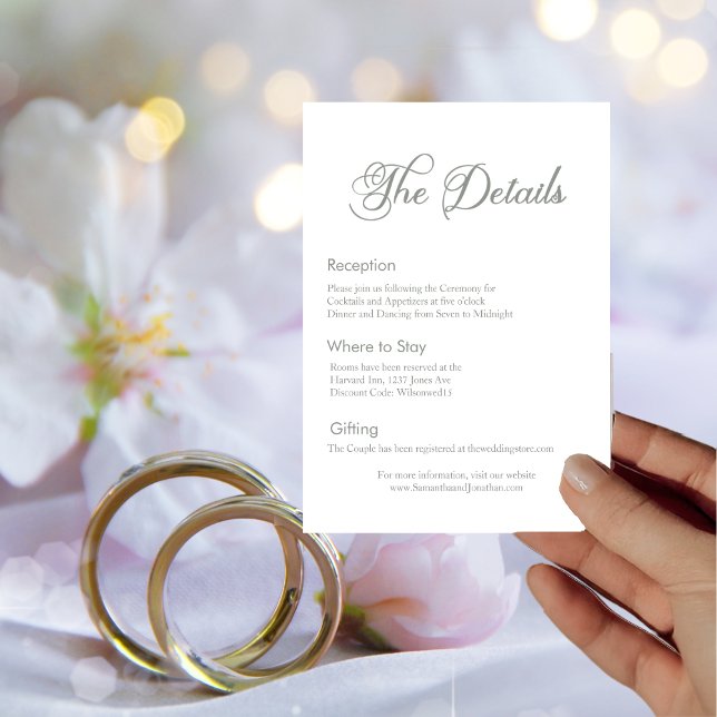 Modern Sage Green Calligraphy o White Details Card (Creator Uploaded)
