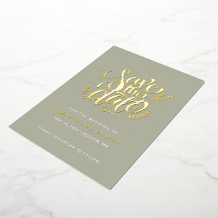 Modern Sage Green Calligraphy Script Wedding
