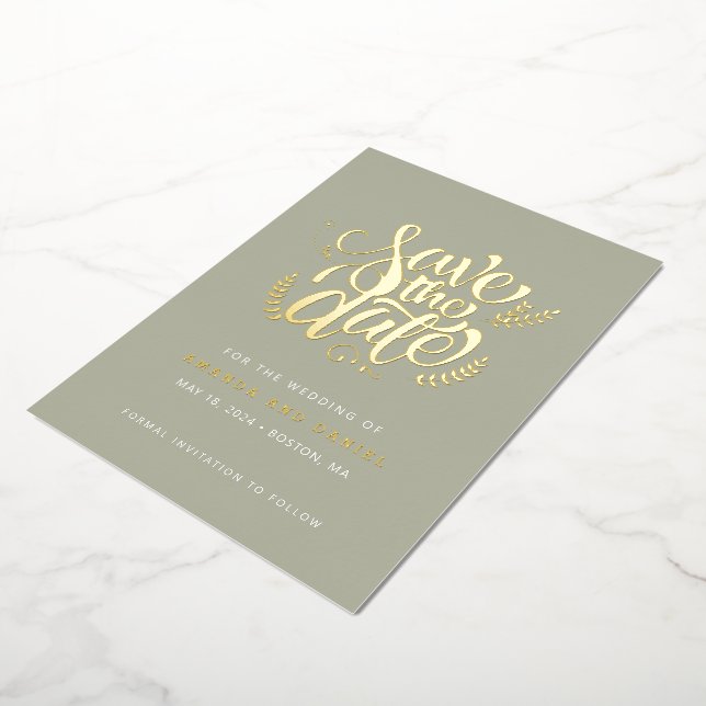 Modern Sage Green Calligraphy Script Wedding (Rotated)