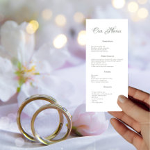 Modern Sage Green Calligraphy White Wedding Menu